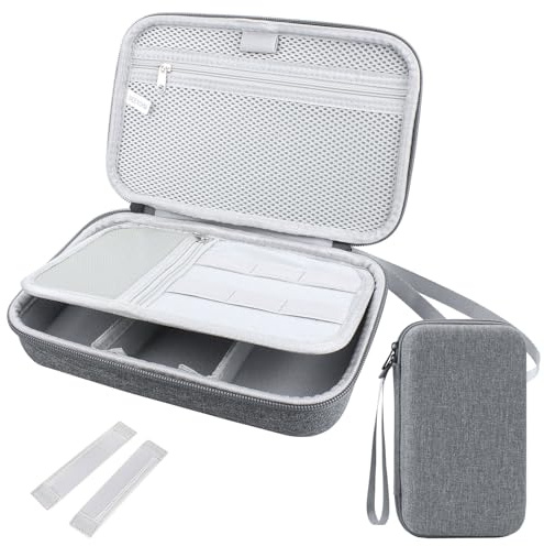 PWGHWG Kabeltasche Organizer, Tragbare Kabelorganizer, wasserdichte Elektronik Tasche, Multifunktional Reise Zubehör, Kabel Tasche für Elektronische USB Ladekabel Powerbank (Grau)