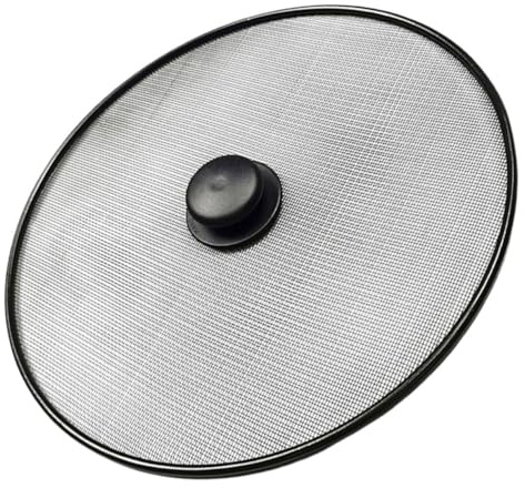 HEALEEP Rete Paraspruzzi in Acciaio Inox Nero per Padella da Cucina