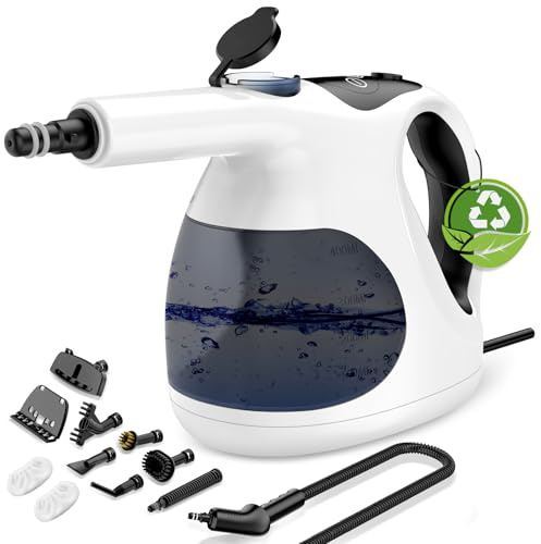 Granarbol Portable Handheld Steam Cleaner, 15s Heat-Up, High Pressure 400ml | 105°C Steamer Handheld for Home, Multi-Purpose 1200W Steam Cleaning for Floor, Sofa, Carpet, Bathroom,12PCS Accessories