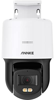ANNKE 3K 5MP PT CCTV POE Camera, Security IP Camera Outdoor with F1.0 Ture Color Night Vision, 340° Pan 110° Tilt, 2-Way Audio, Motion Alert, Remote Access, Support Micro SD Card Slot, NCPT500