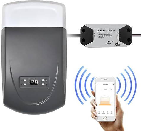 Abridor automático de puertas El abridor de puerta de garaje realiza una aplicación de teléfono inteligente WiFi for controlar la apertura y el cierre automático de la puerta (Size : 1, Color : F350