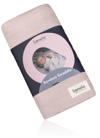 Lionelo Bamboo Swaddle Musselin-Babywickel, Babydecke Aus 100% Natürlicher Bambusbaumwolle, Größe 120 x 120 cm, Mulltücher, Kinderdecke, Angenehmes und Weiches Material