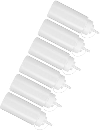 Walfront Botella Exprimible, 6 Piezas, Recipiente para Botella Exprimible de 480 Ml, para de Tomate, Dispensador de Aderezo para Ensaladas, Suministros de