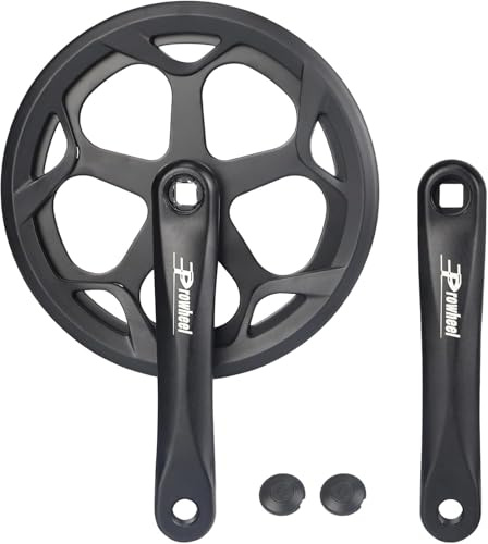 ZUKKA Prowheel Fahrrad Kurbelgarnitur 48T aus 170mm Aluminiumlegierung Arm für Singlespeed und 6/7/8-Fach City Bike, Fat Bike, E-Bike, Faltrad