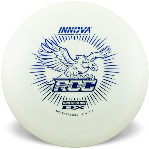 Innova Proto Glow DX ROC Mid-Range Disc – Glow in The Dark Disc Golf Mid-Range (170-174g)