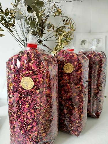 500 GR pétales de Fleurs de Rose Soit 5 litres Environ - Confettis naturels et biodégradables pour Les Lancers de Mariage - Mariage champêtre Fleuri bohème