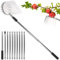Polegas 4.2M Fruit Picker, Stainless Steel Apple Picker with Telescopic Handle, Tree Picker Tool with Lightweight Stainless Steel Connecting Pole & Fabric Bag, Fruit Grabber Easy to Assemble