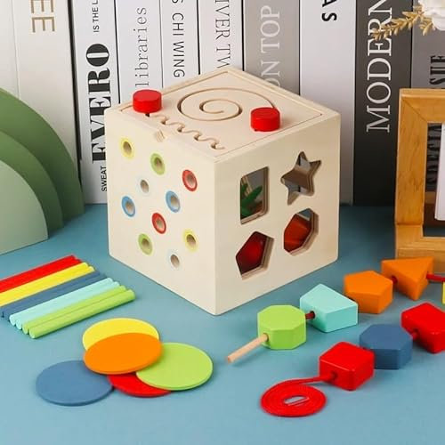 Hemasa Baby Montessori Educational Math Toy Wooden Mini Circles Bead Wire Maze Roller Coaster Abacus Puzzle Toys For Kids Boy Girl Gift