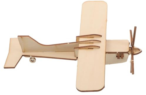 POPETPOP 3d Wood Airplane Model Kit for Diy Assembly and Painting, Educational Aircraft Decoration for Kids and Adults, Retro Desktop Ornament and Party Favor Set