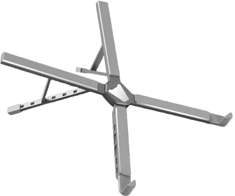 Geavonyg Supporto per Laptop Scrivania Ergonomico in Alluminio Pieghevole con Adattatore USB TypeC PD100W Docking Station Notebook Regolabile