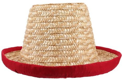 BCOATH Chapeau de Paille pour Jonglerie et Acrobaties Taille Unique Couleur Naturelle Accessoire de Scène Polyvalent pour Danse de Rue et Performances Artistiques Chapeau Bord Large