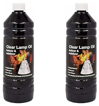 Clear Lamp Oil 1 Litre – Smokeless Fuel for Indoor & Outdoor Use, Safe Long-Lasting Oil for Lanterns & Oil Lamps (2)