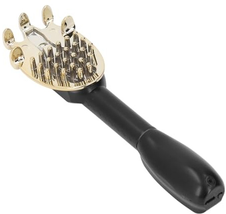 YUKERMARB Rascador de Espalda Eléctrico, Rascador Corporal Extensible de 45 Cm con Vibración Eléctrica y Masaje Suave, para Aliviar la Picazón en Viajes a Casa (BLACK)