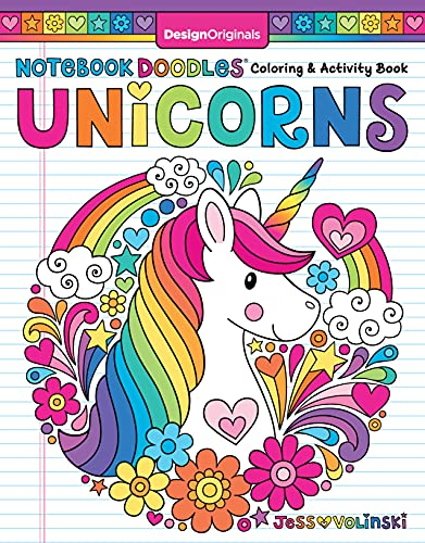 Notebook Doodles Unicorns (Design Originals) Encouraging Coloring Book with 32 Whimsical Designs & Beginner-Friendly Art Activities to Boost ... Perforated Paper: Coloring and Activity Book