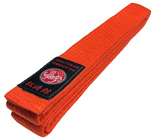 Budodrake Shotokan Karategürtel Silver Edition 100% Cotton orange (240)
