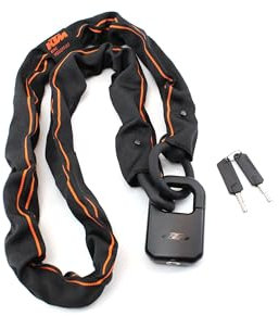 KTM Fahrradschloss Kettenschloss schwarz/orange 120 cm Länge
