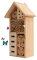 courti - Casa per insetti in legno, 10 x 6 x 26 cm, casetta per animali e coccinelle, per vari insetti volanti, casetta per insetti naturale, casetta da giardino, in bambù