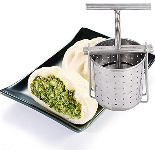 KELUNIS Pressoir Manuel De Vin De Fruits, Amovible Acier Inoxydable De Qualité Alimentaire Presse Légumes pour Jus, Jus De Plantes, Cidre, Vin, Huile d'olive