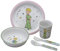 PETIT JOUR - Coffret Cadeau 5 Pièces Pour Enfant 6Mois+ - Mélamine - Sans BPA - Assiette 18cm, Timbale 160ml, Bol 250ml, Set De 2 Couverts 14cm - Lavable Au Lave-Vaisselle - Le Petit Prince - Rose