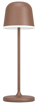 EGLO LED utomhusbordslampa Mannera, touchdimmbar nattduksbordslampa | trådlös utomhusbordslampa med USB-port, metall rostbrun och vit plast, varmvitt sovrumsljus, IP54