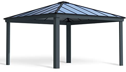 Canopia by Palram Colorado Carport Kit 14 x 14 425 x 425.5 cm Double Carport Polycarbonate in Anthracite for Cars Made of Rustproof Aluminium