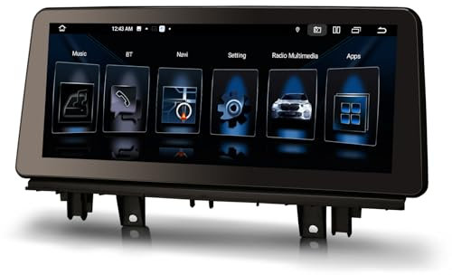 Erisin 12,3 Pulgadas 8-Core 8GB+128GB Android 14 Radio Coche Estéreo Navegación GPS para BMW X1 F48 2016-2017 Sistema NBT Soporta CarPlay inalámbrico Android Auto Bluetooth 5.1 Dab+ DSP WiFi iDrive