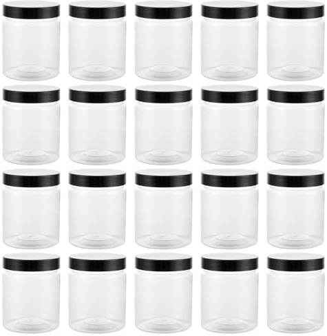 FWEEK 20 Stück Vorratsdosen Set BPA Frei, 240ml Kunststoffgläser mit Deckel, Vorratsgläser Set, Luftdicht Behälter aus Kunststoff, Kunststoff Vorratsdosen für Küche zu Hause Lebensmittel Spice