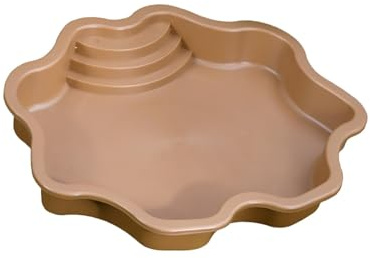 MagiDeal Plat d'eau pour Reptiles, Piscine pour Tortues, avec Rampe, Bain de Tortue, Bol d'eau pour Tortues, Plat d'alimentation pour lézards, Tortues, Brun Clair