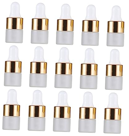 MAGICLULU 25 Pièces Bouteille D'Huile Essentielle Bouteille D'Eau Parfum Huiles Essentielles Verre Échantillon D'Oeil Flacons Compte-Gouttes Carafe Avec Couvercles Bouteille En Verre Avec