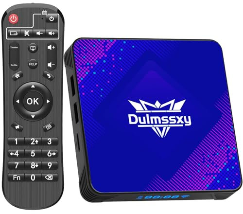Dulmssxy Android 13.0 TV Box,4Go RAM 32Go ROM RK3528 Quad-Core 64bit Smart TV Box,Support 2.4G/5G WiFi6 10/100M Ethernet BT5.0 USB 3.0 DLNA H.265,Cortex-A53 Mali 450 MP2 GPU HDMI2.0 8K