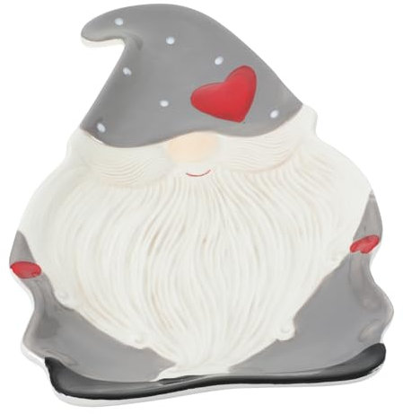 MOLUCKFU Piatto Di Babbo Natale in Ceramica Natalizio Decorativo Per Ristorante e Casa, Piatto Da Portata Di Natale Resistente e Facile Da Pulire, Adatto a Insalate Dessert Pasta Carne