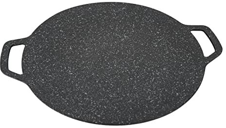 Parrilla para Barbacoa, Parrilla de Barbacoa Coreana Redonda de Aluminio, Alta Conductividad Térmica Multiusos para Interiores y Exteriores (34 cm)