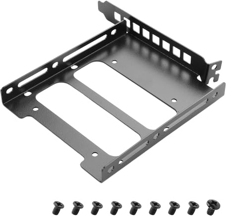 YAODHAOD Soporte de montaje para panel trasero de ranura PCI de 2.5 pulgadas/3.5 pulgadas, 2 unidades de 2.5 pulgadas SSD a PCI convertidor de disco duro interno (ranura PCI de 3.5 pulgadas, 13.7 cm)
