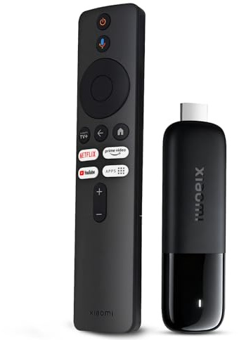 Xiaomi TV Stick 4K (2nd Gen), Mi Streaming Stick Compatible with Google TV, Google Cast, Voice Remote Control, Supports Wi-Fi 6, HDR10, Dolby Vision, Dolby Atmos and DTS:X, Free Channels