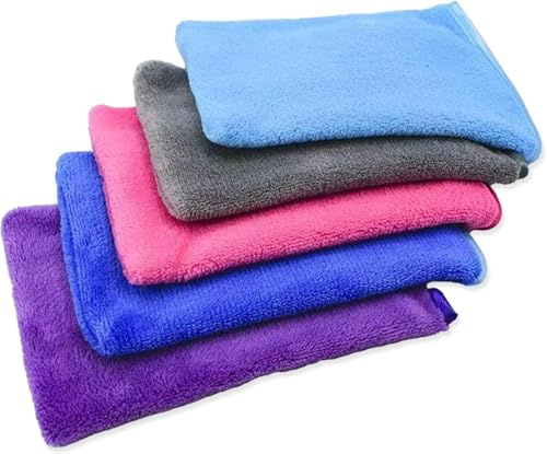 hankousi 5 manoplas de microfibra para el lavado del cuerpo, de franela suave, guantes faciales de ducha para baño, spa, paño de lavado corporal y cara, guantes reutilizables para quitar maquillaje en