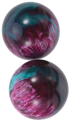 WEKAMOS 2 St Marmorerade Resinbollar för Handterapi och Dekoration Ergonomiska Handträningsbollar och Snygga Bordssmycken för Hem och