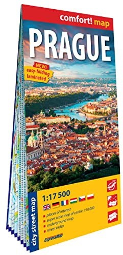 Prague 1/17.500 (carte grand format laminée - plan de ville)