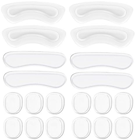 Shoe Heel Pads, Gel Cushion Inserts, Back of Heel Cushion, Clear Heel Pads for Women Men Shoes
