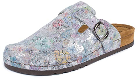 Jürgen Hirsch Sabots pour femme Ergo 05 en cuir avec semelle intérieure profonde et talonnette anti-chocs