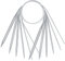 Stainless Steel Circular Knitting Needles - 40cm Short Round Needles with Flexible Cable for Small Projects - 2/3/4/5/5, 5/6/8/10mm