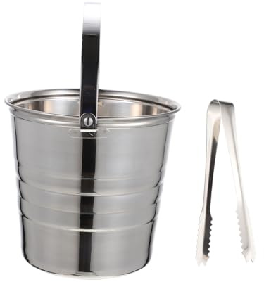 TOPPERFUN Cubos De Hielo Inoxidable Tapa Multiusos Contenedor De Agua Plateados Práctico para y Bares