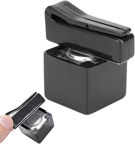 Hominas Porte-Craie Magnétique de Billard en Plastique Support de Craie de Queue de Billard avec Clip Ceinture 4,5 x 3 x 3 cm pour Accessoires de Sport Snooker