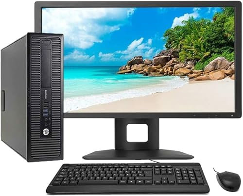 HP EliteDesk 800 G1 - Ordenador de sobremesa + TFT 23'' (Intel Core i5-4570, 3.2 GHz, 16GB de RAM, Disco SSD 240GB + 500GB HDD, WiFi PCI, Windows 11 Pro 64 bits) (Reacondicionado) (con Periféricos)