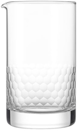 barmate Mixing Glass, handgefärtigtes Cocktail-Rührglas aus echtem Kristall als hochwertiges Barzubehör (honeycomb)