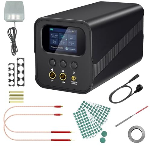 Poste à souder par points pour batteries avec condensateur, écran couleur 2,0, soudable 0,4 mm cuivre/nickel pur/nickelé/acier, intervalle de point de série 0,1 s-1s, pour montage de batterie au