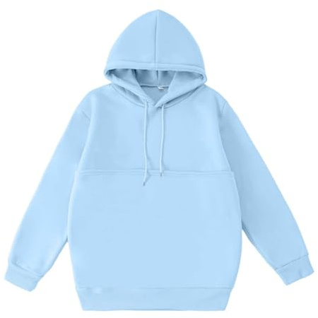 Allegorly - Sudadera con capucha para perro, sudaderas canguro, perro, suéter de transporte para gatos y chaqueta con capucha suave y cómodo suéter de transporte para gatos, Azul Claro-B, S