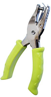 Perforatore a Pinza Singolo Foro 6mm, Bucatrice per Fare Cerchi, Perfetta da Utilizzare a Casa, in Ufficio e a Scuola (Verde)
