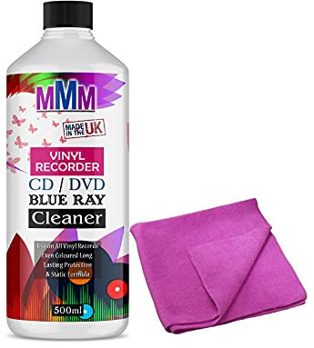 PROFESSIONAL VINYL RECORD CLEANER CD DVD CLEANING FLUID SPRAY Fast Delivery (500ML CAP CLOTH)