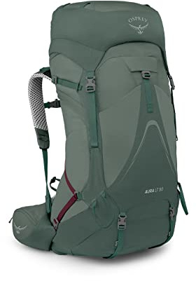 Osprey Aura Unisex Rucksack, 48L, Koseret/Darjeeling Spring Green, XS/S