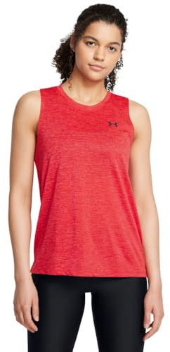Under Armour Tech Twist Tanktop für Damen, Größe XL, Racer Red/Black, 713, (713) Racer Red/Black, X-Groß